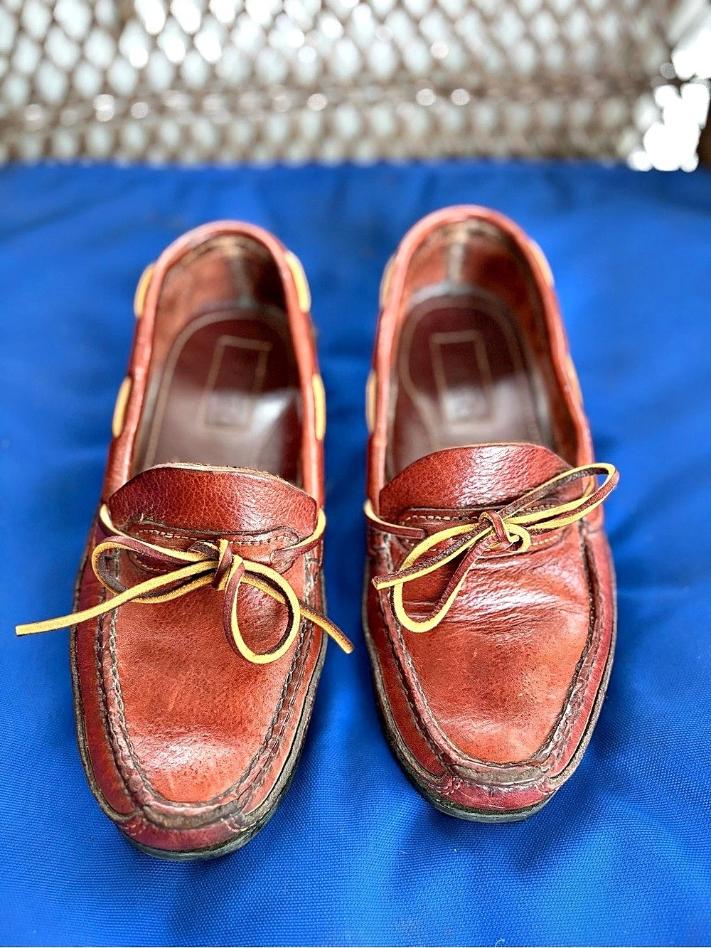 Orvis leather boat shoe size 9